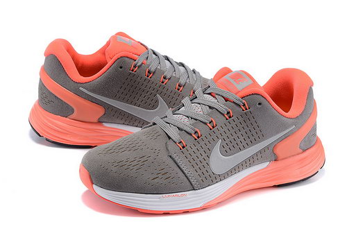 Womens Nike Lunarglide 7 Grey & Orange Factory